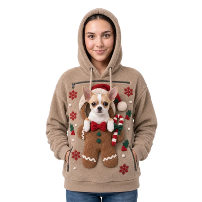 Sudadera con perros navideña