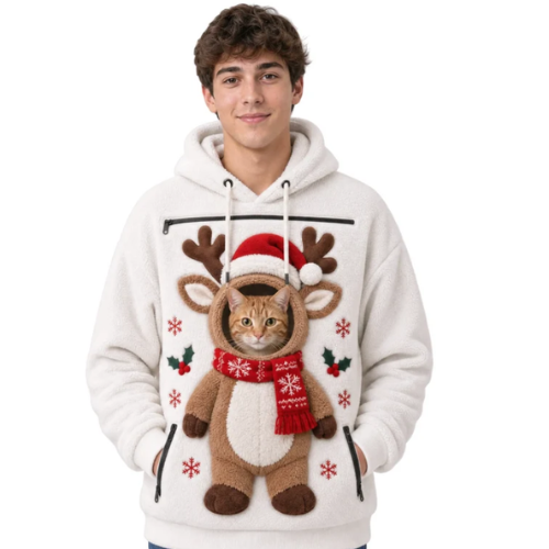 Sudadera con perros navideña